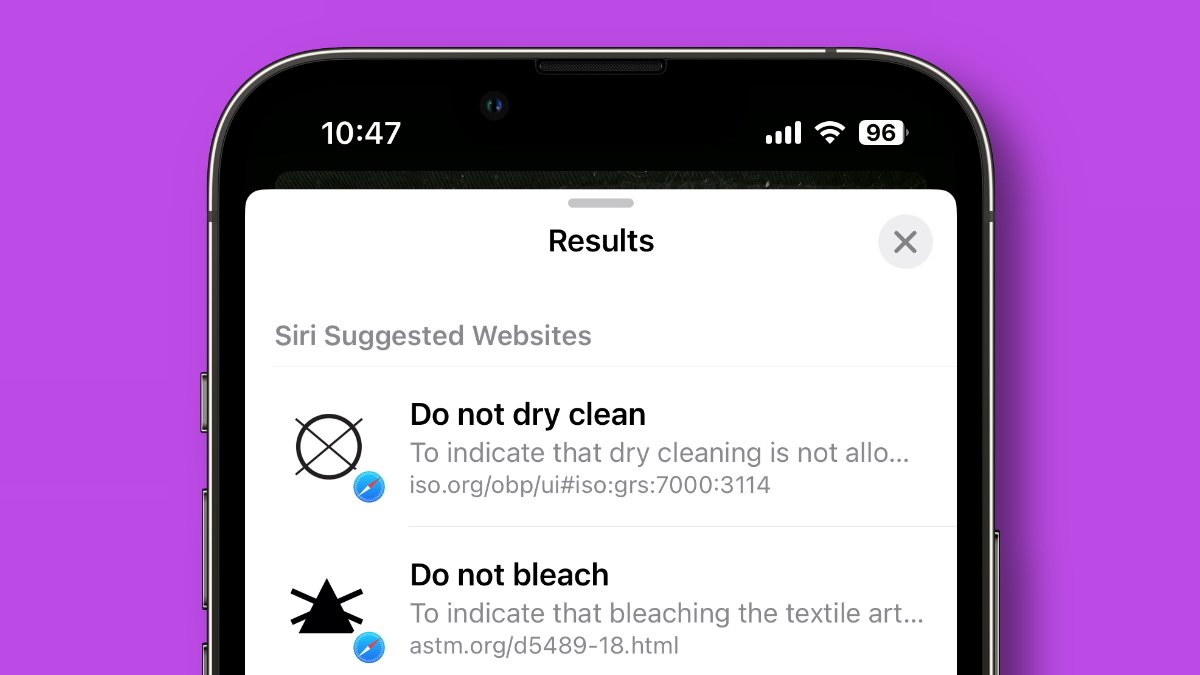 How to use Visual Look Up to identify laundry symbols in iOS 17