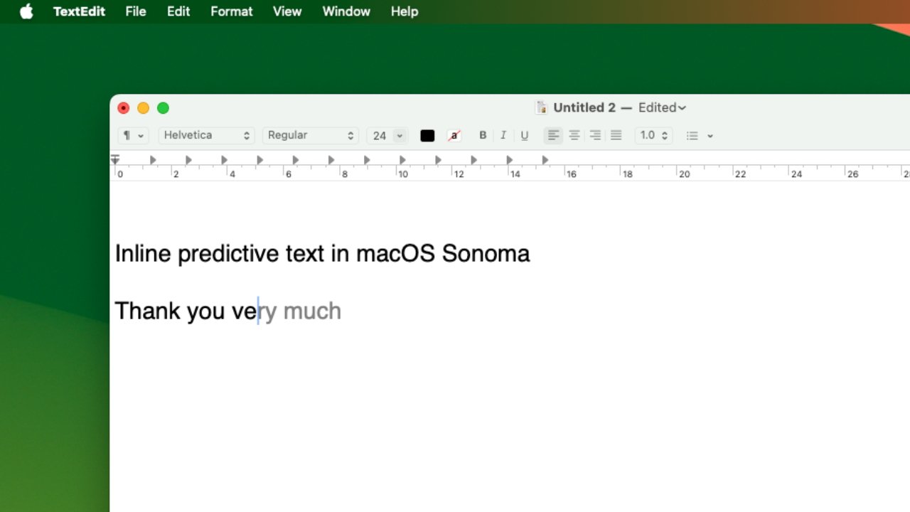 How to use or disable inline predictive text in macOS Sonoma