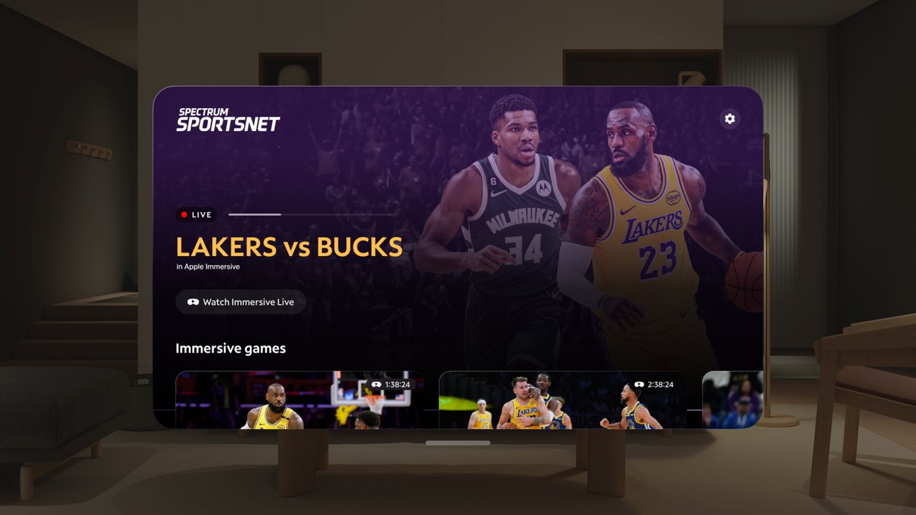 When and how to watch Lakers games in Apple Immersive format on Vision Pro